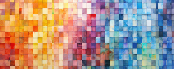 Vibrant Mosaic Spectrum - Abstract Art Design