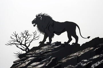 Lion Rock symbol of Hong Kongs spirit transformed into an exquisite paper cut silhouette majestic and inspiring 