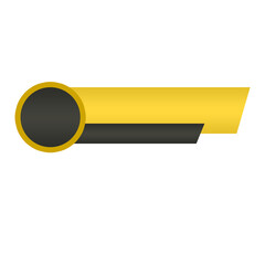 Black and Yellow Lower Third Label Banner Design