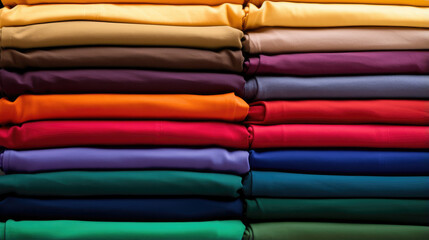 Vibrant Spectrum of Folded Fabrics on Display