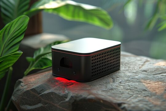Compact audio devices for travel, highquality sound technology for travelers, sleek design , octane render