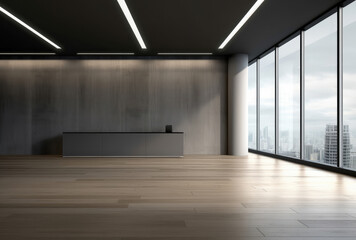 Contemporary Office Space with Panoramic Cityscape