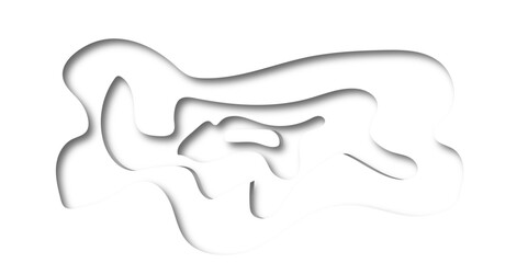 Vector blank 3d landscape white papercut topography geometric element light modern design. creative concept pattern style art wallpaper abstract background.