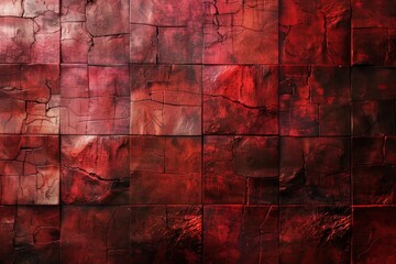 Red and Black Abstract Painting on Wall