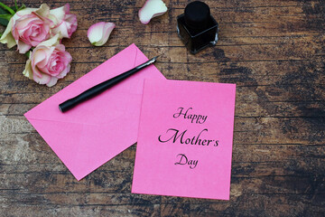 Letter with greetings for Mother's Day.