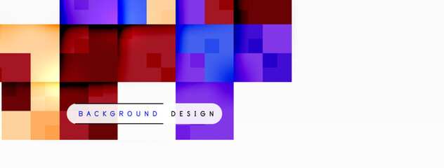 A vibrant display of colorfulness with squares in shades of purple and violet on a white border. Fonts in magenta and electric blue create a parallel pattern of tints and shades