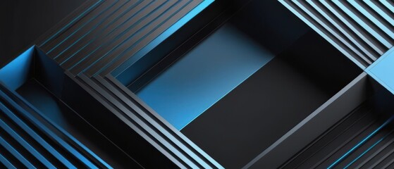 abstract blue black metallic background. blue black metallic geometric backdrop