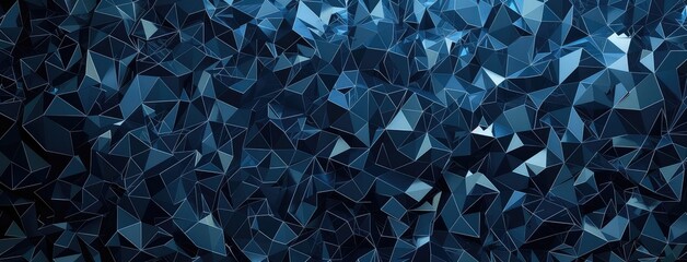 Abstract Blue Geometric Polygon Background - obrazy, fototapety, plakaty