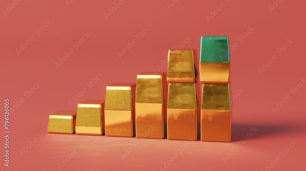 Poster a bar graph comparing the performance of gold investments against other asset classes, highlighting 
