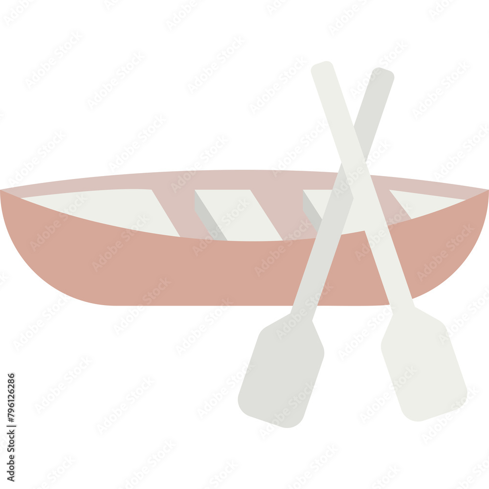 Sticker Canoe Illustration