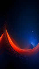 Abstract background of glowing waves