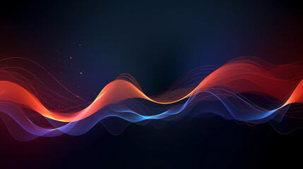 Obraz premium Abstract background of glowing waves