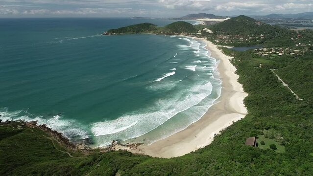 Aerial view of Praia do Rosa (Rosa Beach) - Imbituba, Santa Catarina, Brazil