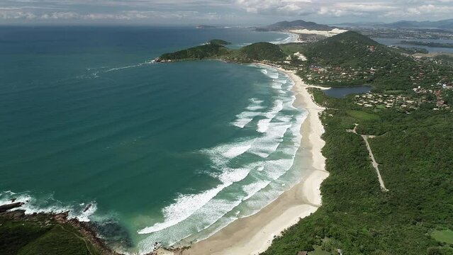 Aerial view of Praia do Rosa (Rosa Beach) - Imbituba, Santa Catarina, Brazil