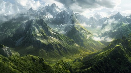 background landscape Green Mountain