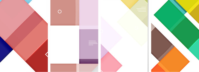 Fototapeta premium An artistic composition of various shades including purple, pink, violet, and magenta squares on a white background. The pattern resembles a flooring design with a unique font art