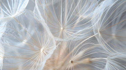 A close up of a flower with many small petals. The flower is white and has a delicate, almost ethereal appearance. The petals are arranged in a way that creates a sense of movement and fluidity
