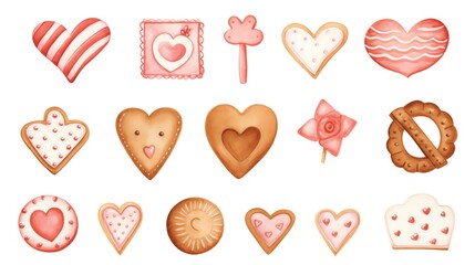 Heartshaped cookies and treats