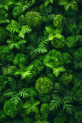 greenery wall, moss and fern on dark green colour,scandinavian style