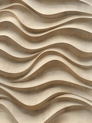 The image is a close up of a wave made of concrete. The wave is very long and has a lot of detail, making it look very realistic