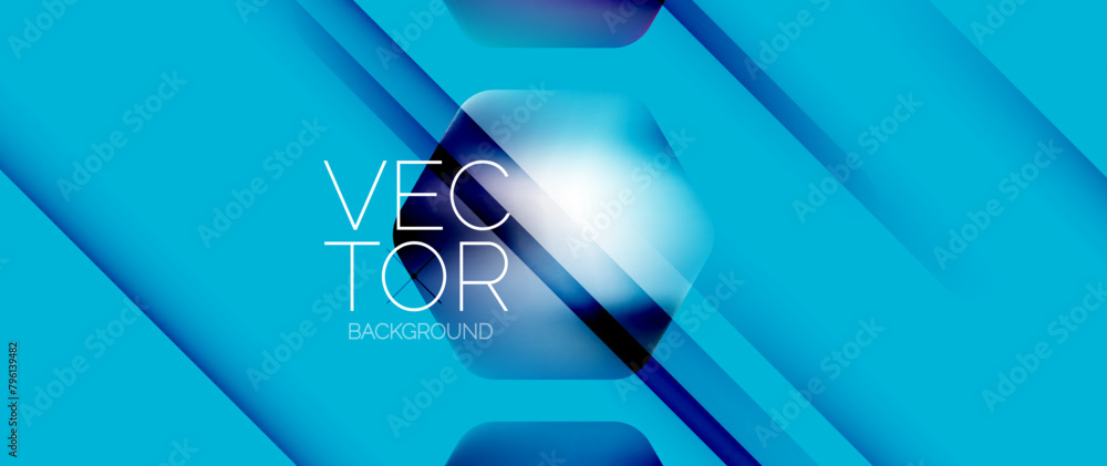 Aufkleber an aqua blue background with a circular design element in the center, representing automotive lighti