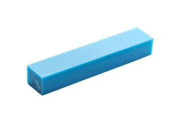Blue Eraser on White Background
