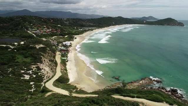 Aerial view of Praia do Rosa (Rosa Beach) - Imbituba, Santa Catarina, Brazil