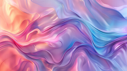 Fototapeta premium Pastel Iridescent Fluid Background – Soft Pink Blue Abstract Gradient Texture
