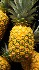 fresh pineapple adorned with glistening raindrops of water background poster 