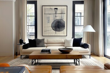 Art Deco Inspired Living Room Modern Elegance with Geometric Flair