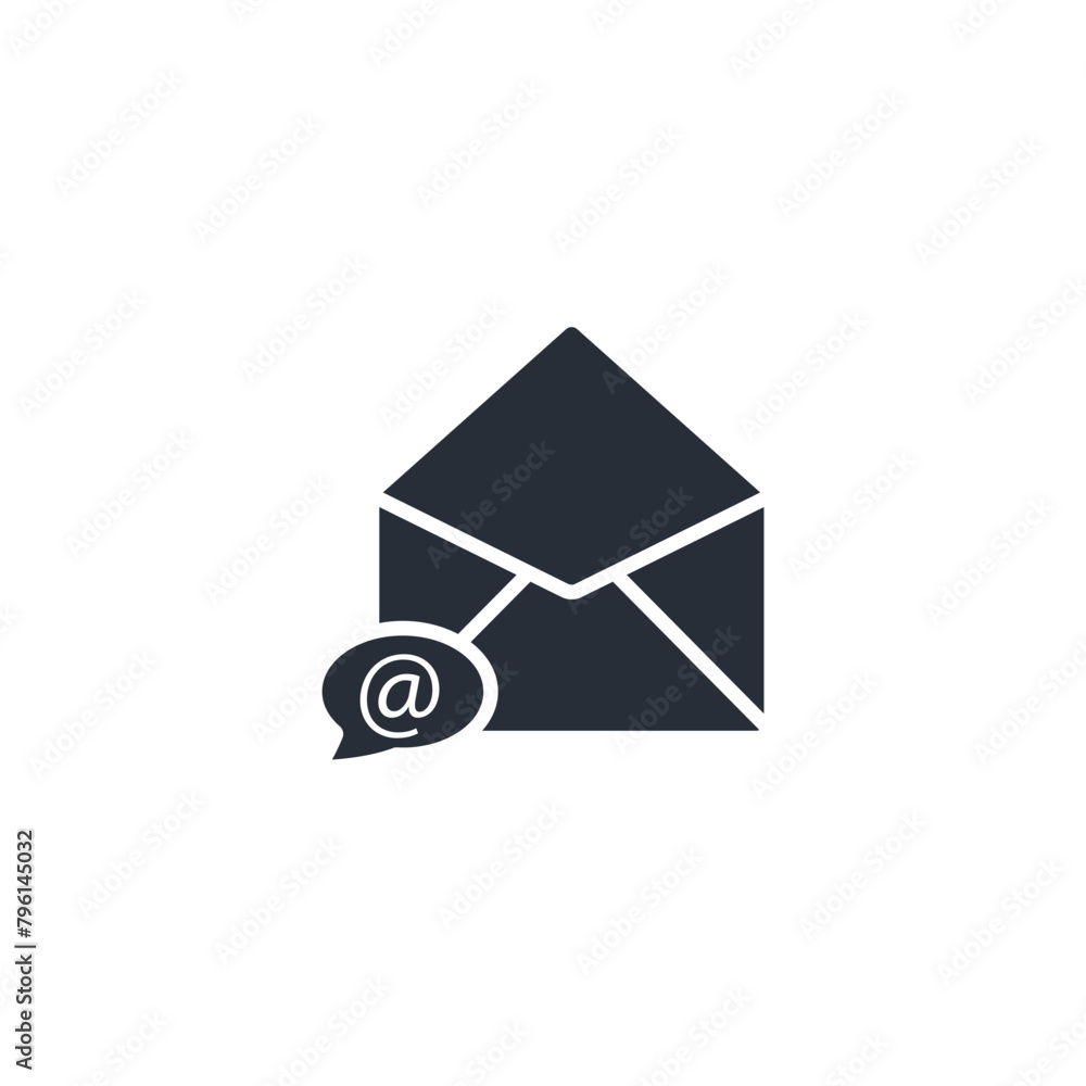 Poster email icon. vector.editable stroke.linear style sign for use web design,logo.symbol illustration.