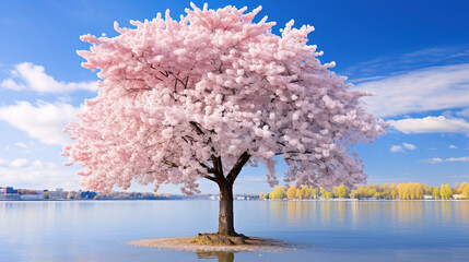 tree in bloom in spring.