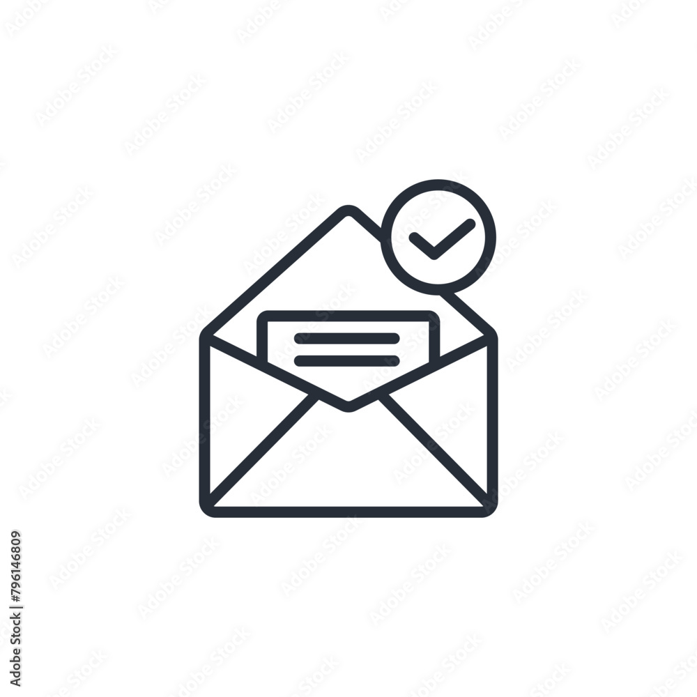 Poster read mail icon. vector.editable stroke.linear style sign for use web design,logo.symbol illustration