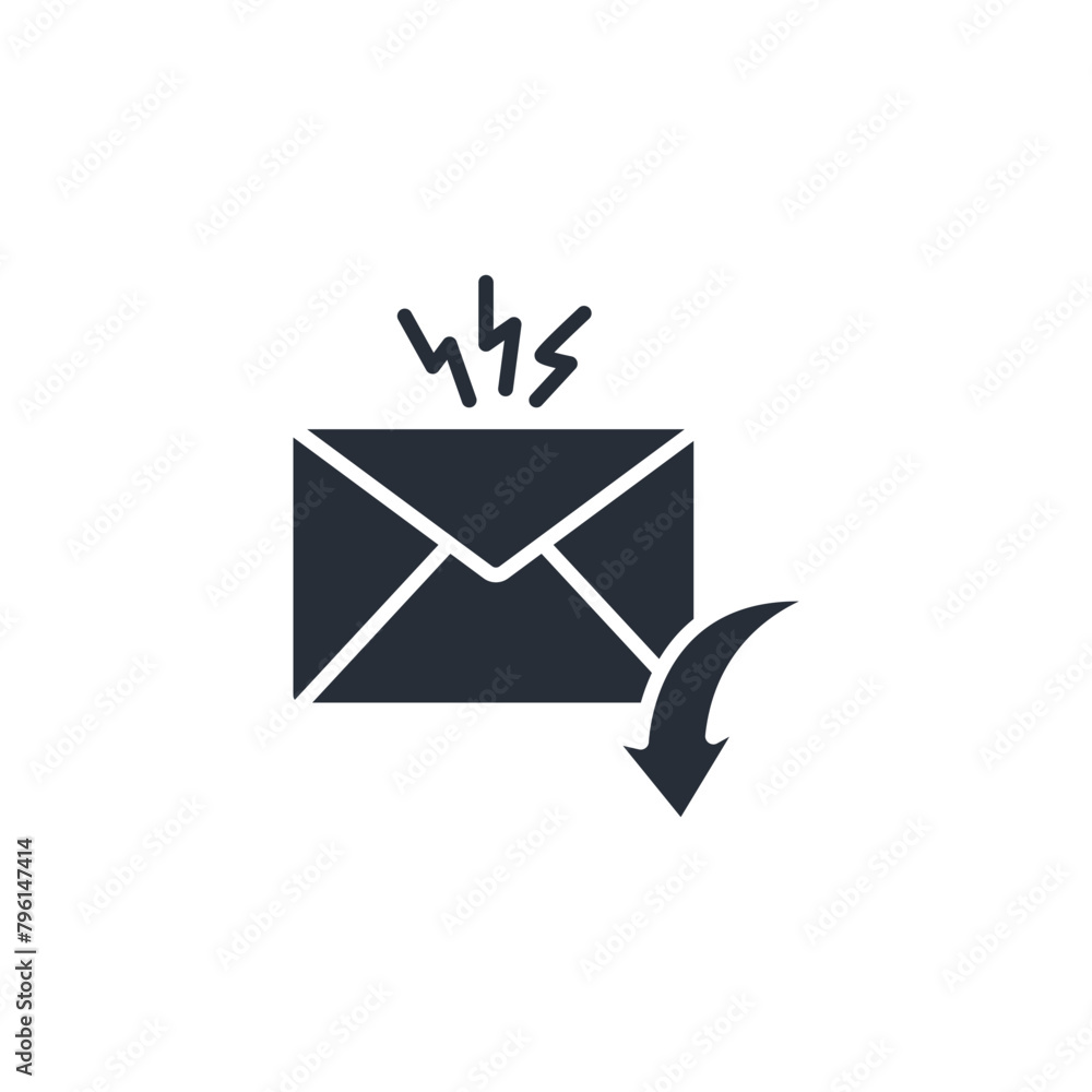 Poster receive icon. vector.editable stroke.linear style sign for use web design,logo.symbol illustration.