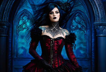 person in a dress gothic dark 