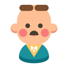 character of person with mustache avatar cartoon manager