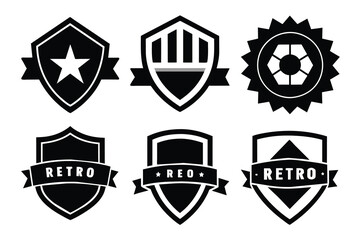 Blank Retro Style Badge Collection vector