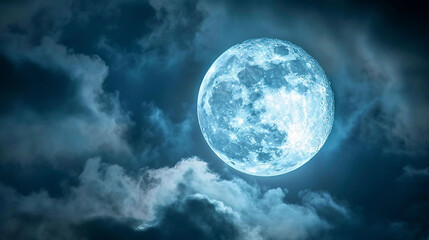 full moon in the sky - obrazy, fototapety, plakaty