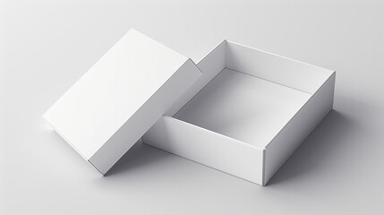 Minimal white box mockup. Generative AI