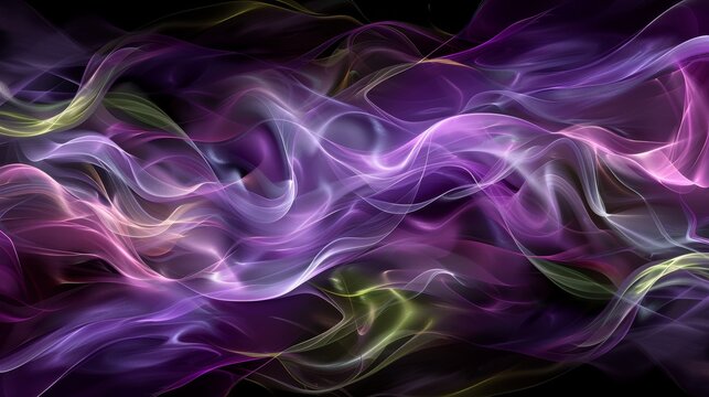 Abstract backgrounds with swirling gradients of purple and green in high resolution digital format