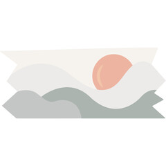 Sunset Pattern Tape Illustration