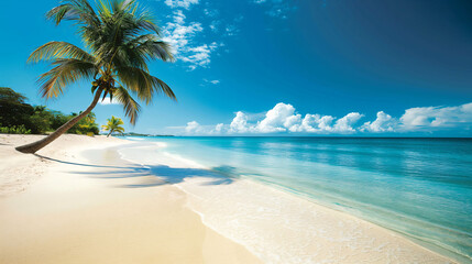 beach with palm trees