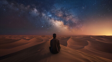 person in the desert