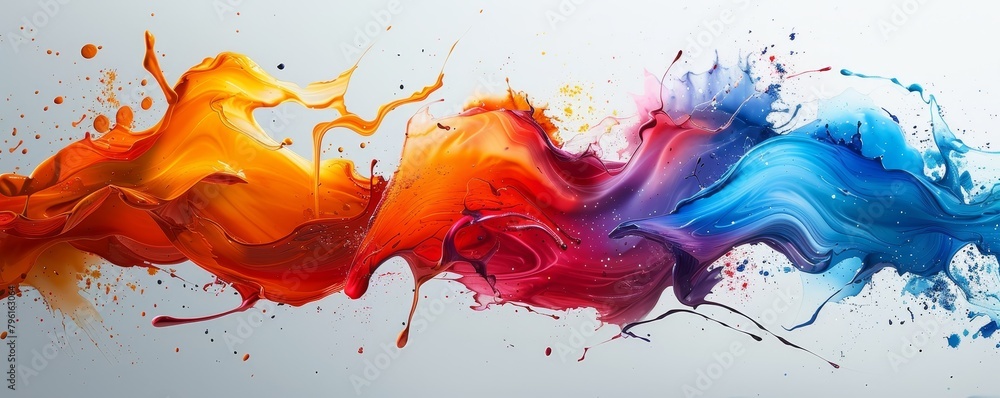 Aufkleber abstract paint brushes create a dynamic dance, capturing motion with splatters and drips