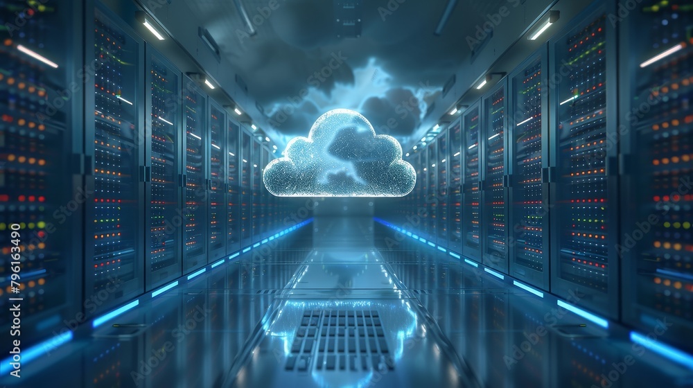 Poster cloud computing: an illustration of a cloud computing network