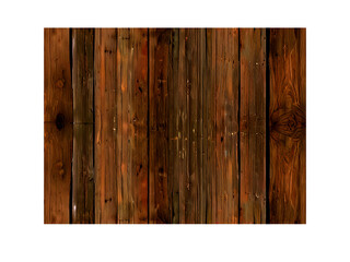 Realistic wooden fence ,png