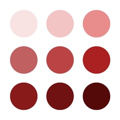 red set of color palette banner background	