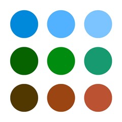 set of color palette banner background