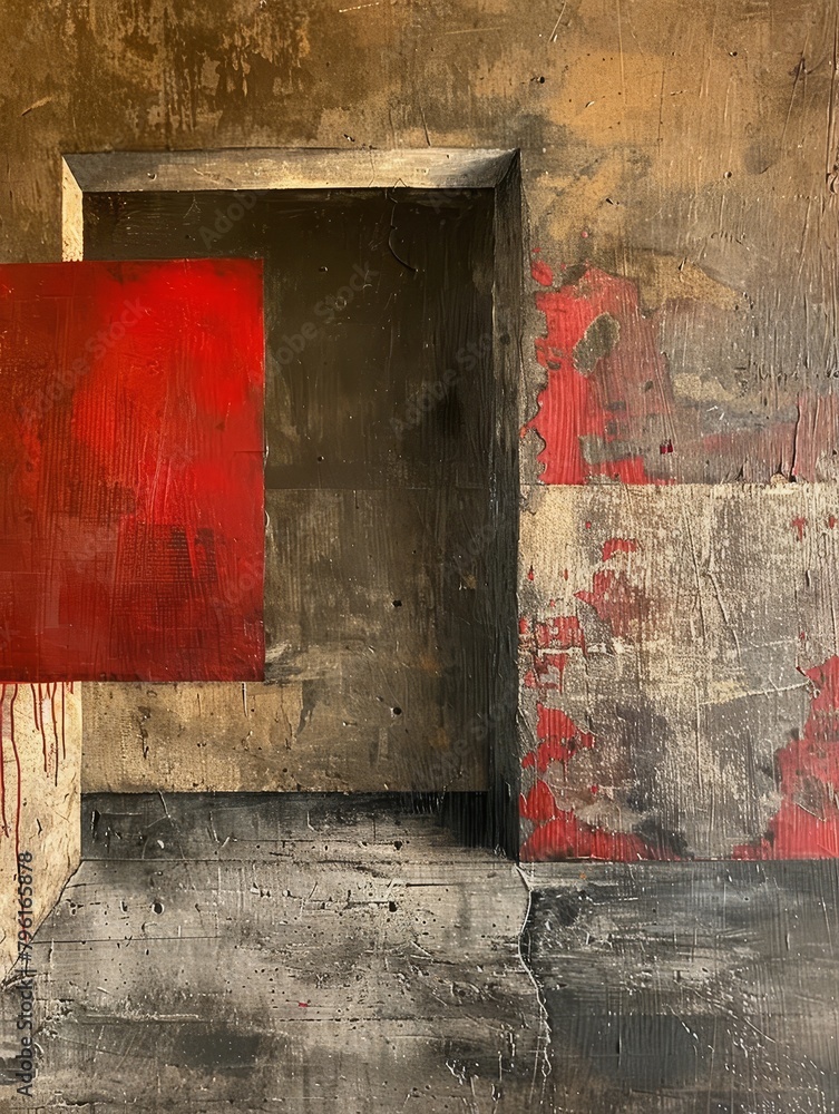 Poster abstract paintings with layered textures and dripping paint showcase a modern art style influenced b