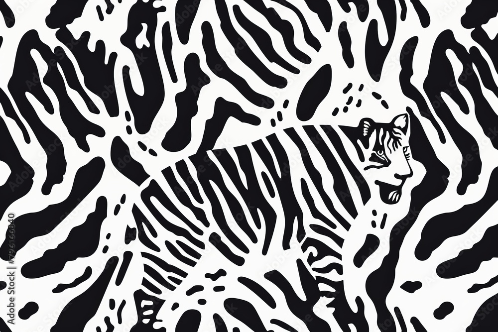 Poster inspired by art deco, the abstract pattern features sharp lines and glamorous gold and black element